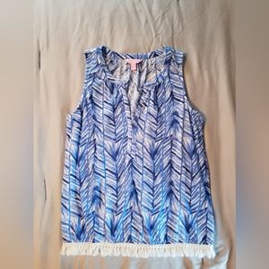 Ladies Lily Pulitzer sleeveless cotton top size small worn once